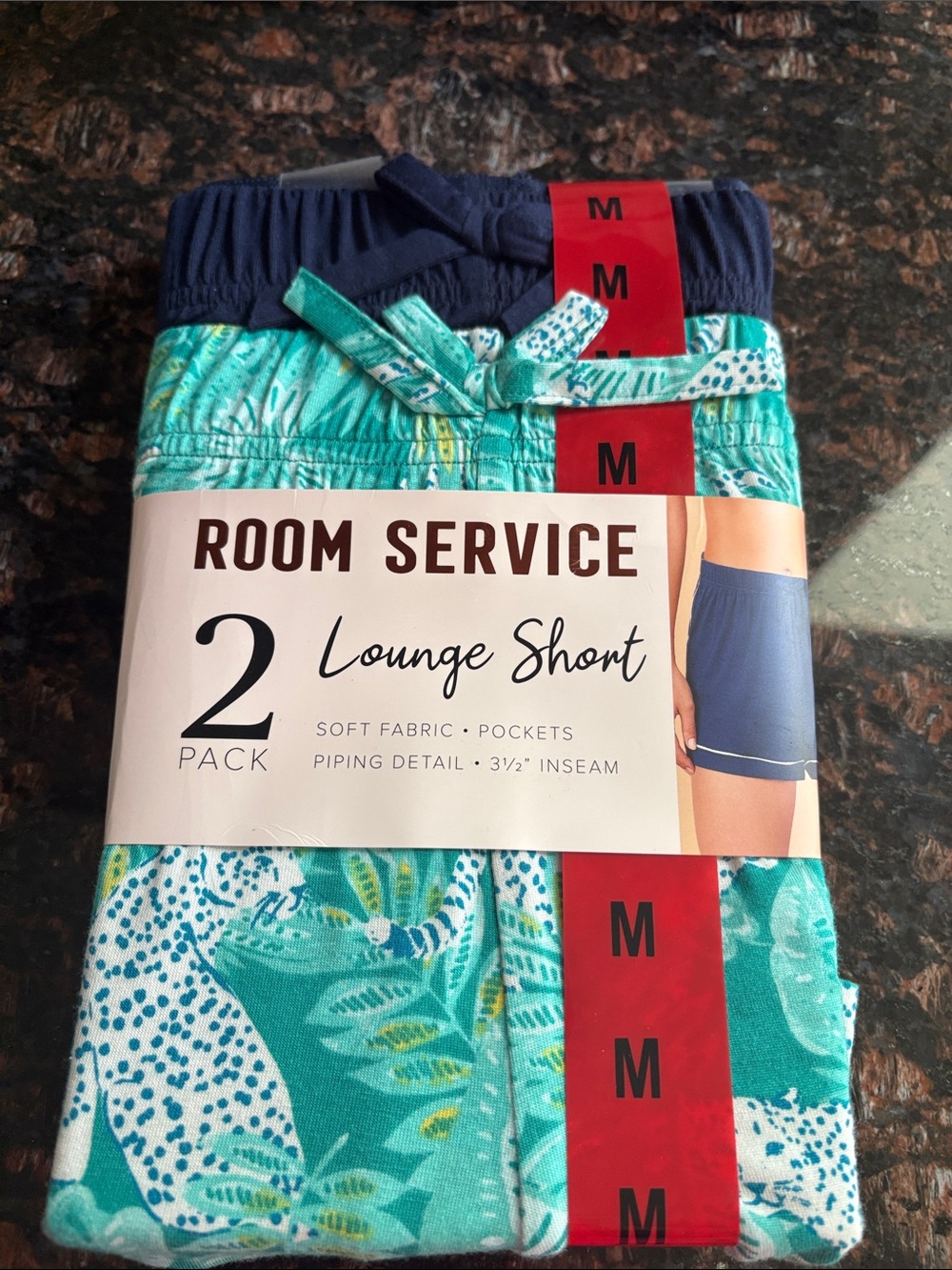 Room Service Women’s Turquoise Floral Lounge Shorts - 2 Pack